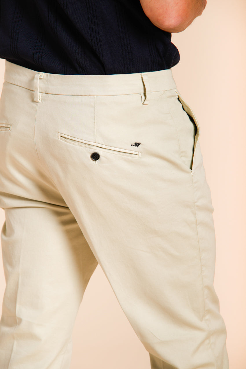 Osaka Hose Chino Herren aus feiner Baumwoll- und Lyocell-Trikotine carrot fit