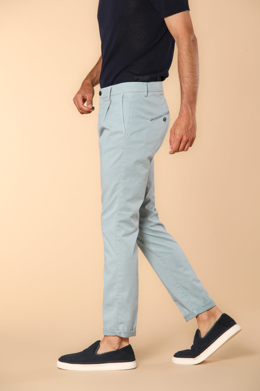 Osaka 1 Pinces Herren Chino Hose aus Baumwoll- und Lyocell-Twill Carrot Fit