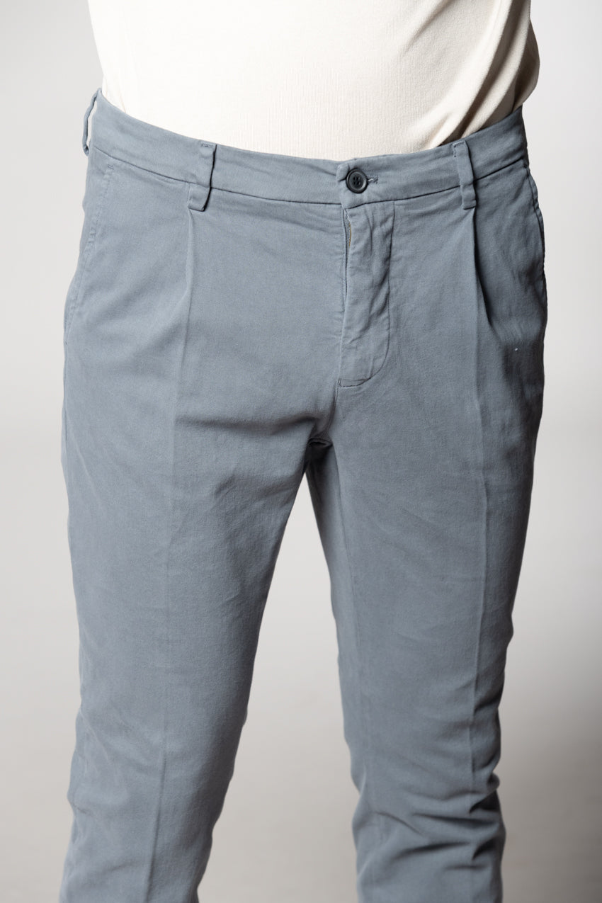Osaka 1 Pinces Herren Chinohose aus Baumwolle-Wolle Carrot Fit