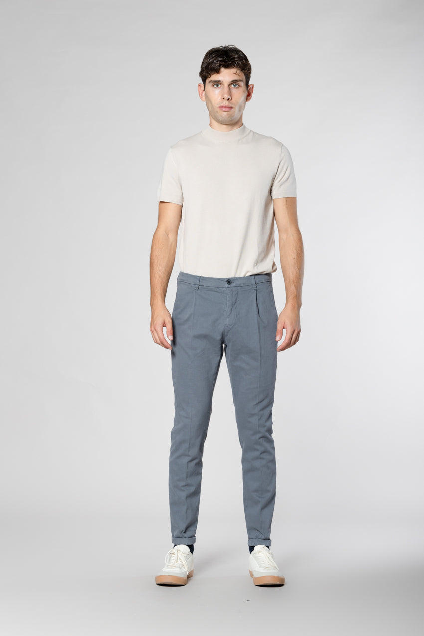 Osaka 1 Pinces Herren Chinohose aus Baumwolle-Wolle Carrot Fit