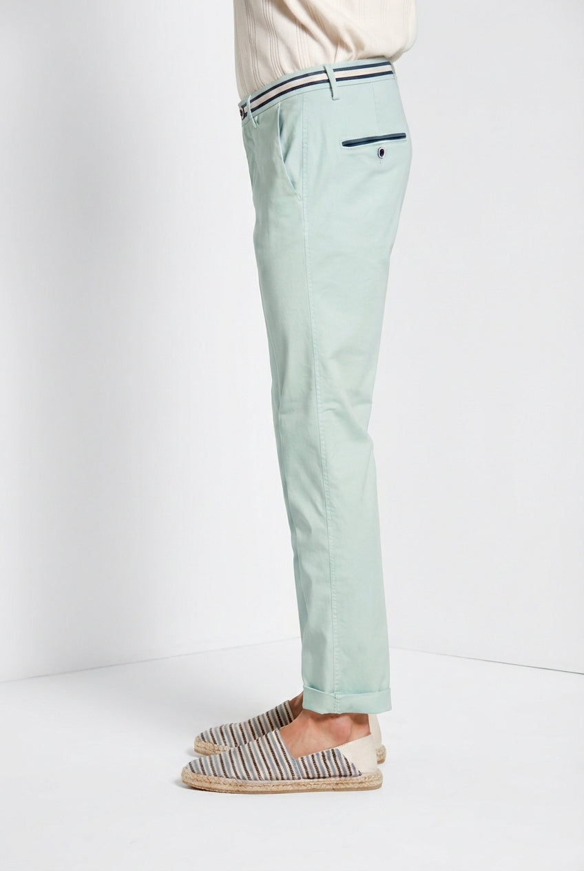 Torino Summer pantalone chino uomo in twill di cotone e lyocell slim fit
