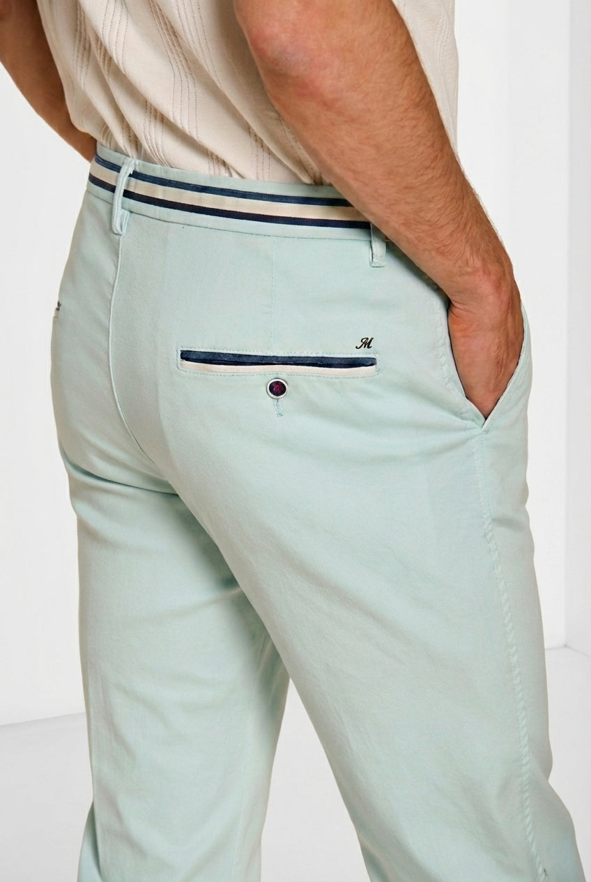 Torino Summer pantalone chino uomo in twill di cotone e lyocell slim fit