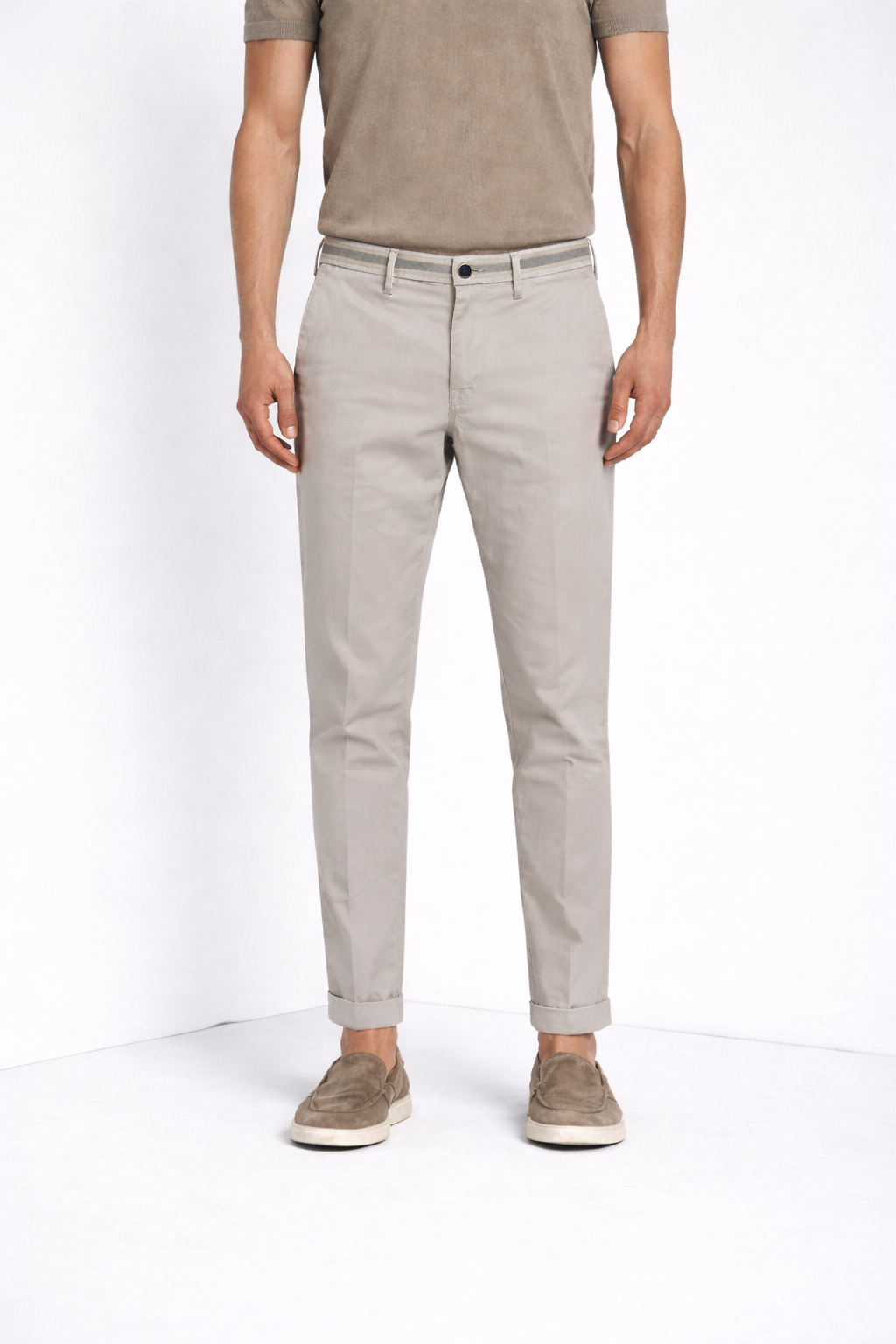 Torino Summer Herren Chino Hose Chino aus Baumwoll und Lyocell Twill slim fit
