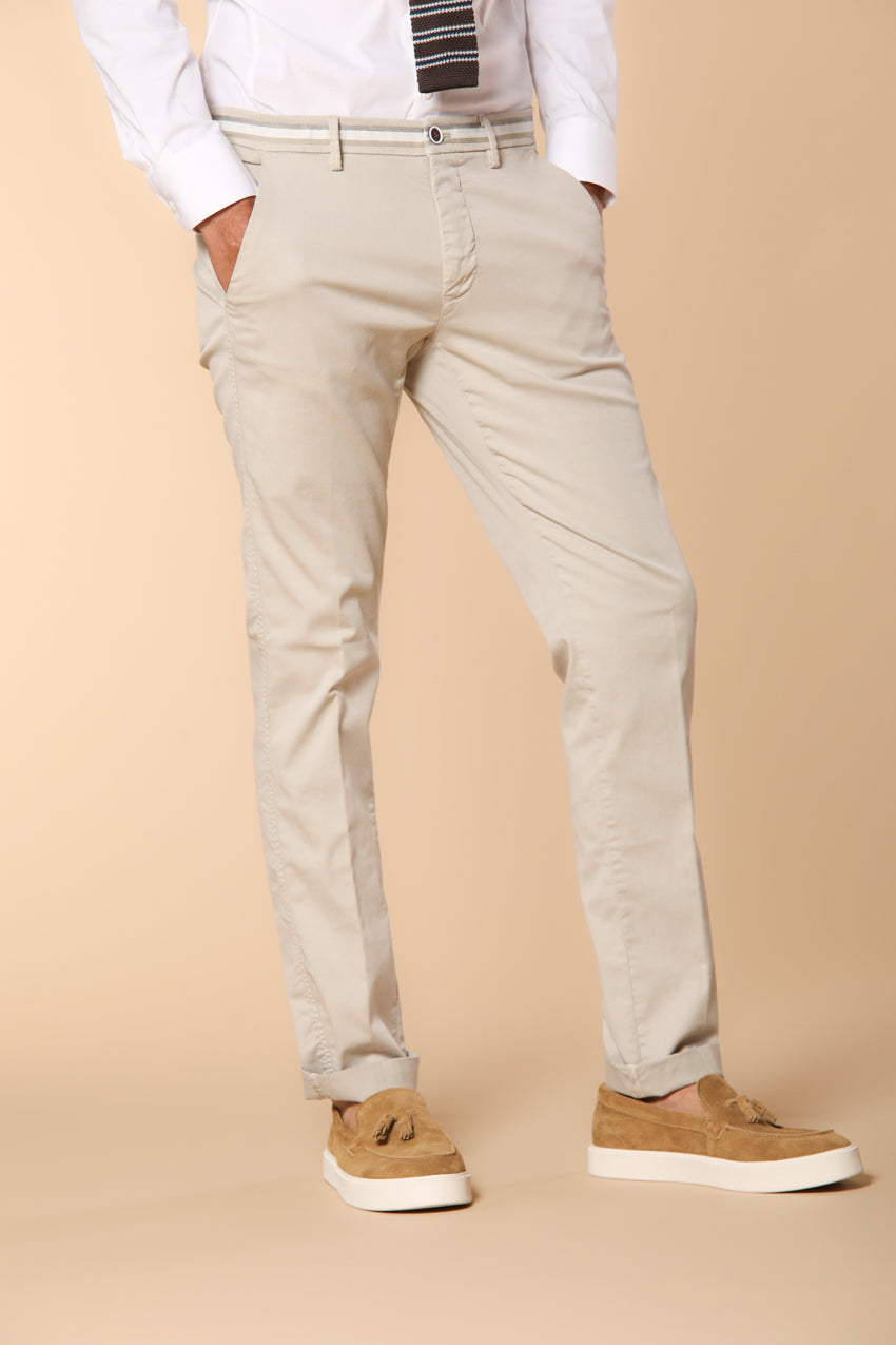 Torino Summer pantalone chino uomo in twill di cotone e lyocell slim fit