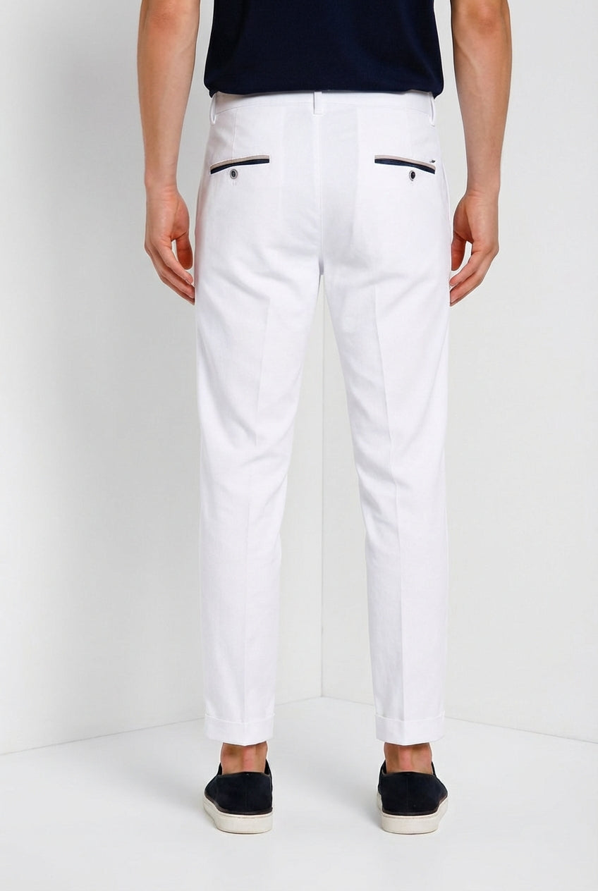 Torino Summer Hose Chino Herren aus Baumwoll- und Lyocell-Twill slim fit