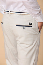 Torino Summer pantalone chino uomo in twill di cotone e lyocell slim fit