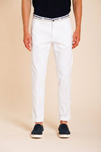 Torino Summer pantalone chino uomo in twill di cotone e lyocell slim fit