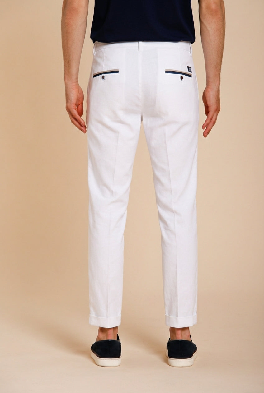 Torino Summer pantalone chino uomo in twill di cotone e lyocell slim fit