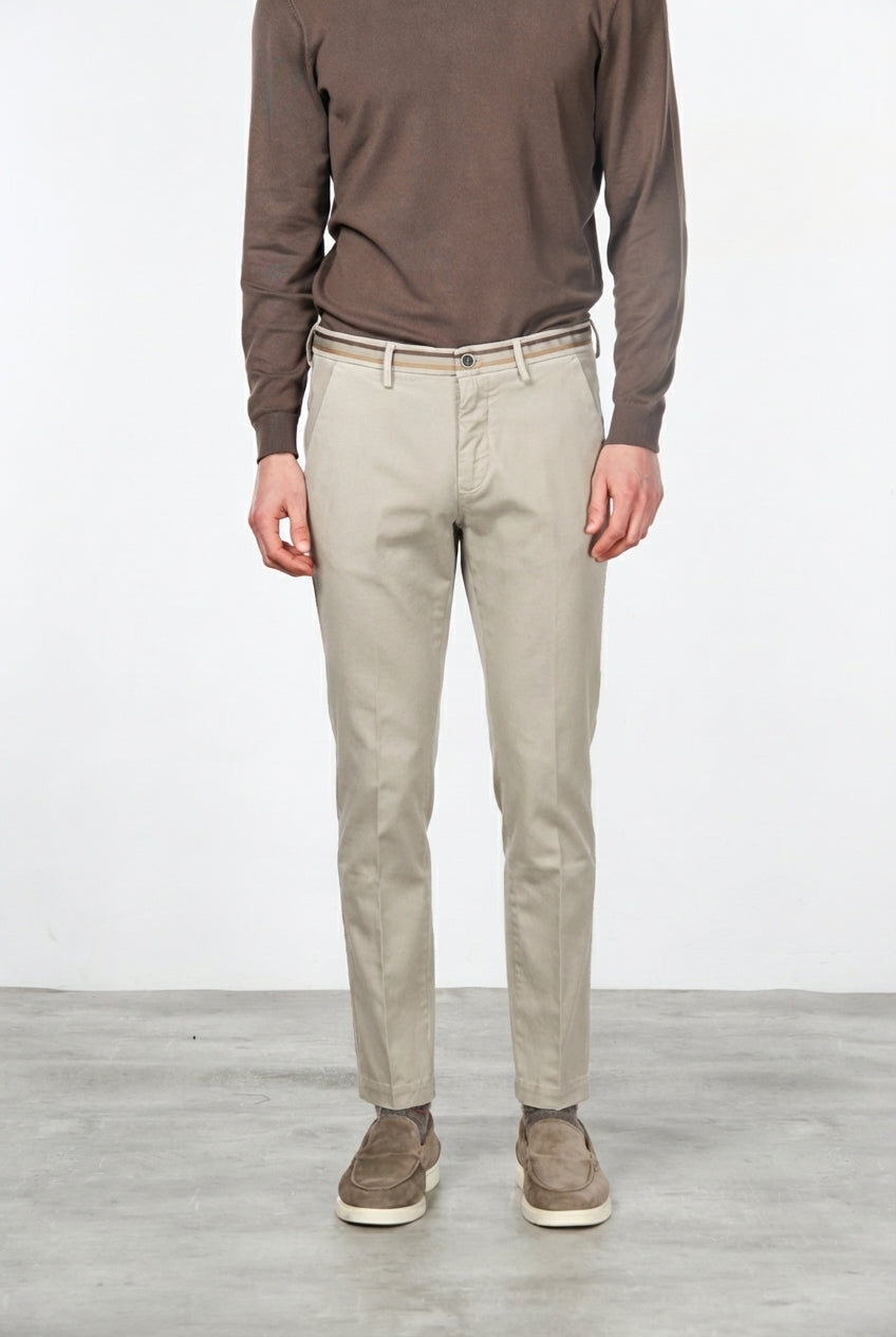 Torino Winter-Chino-Hose für Herren in Gabardine Stretch Slim Fit