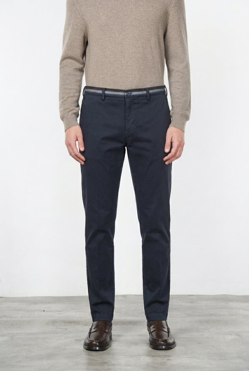 Torino Winter pantalone chino uomo in gabardina stretch slim fit