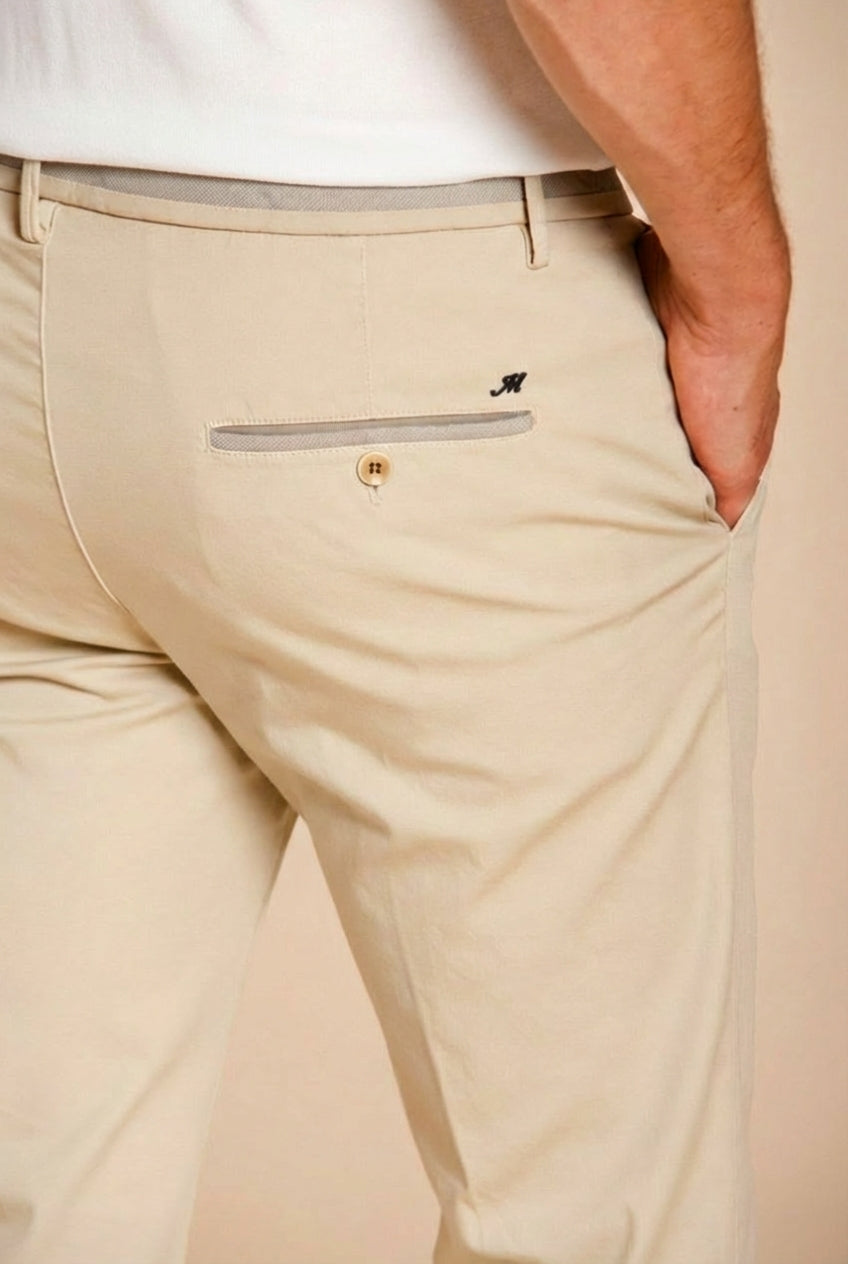 Torino University Herren Chino Hose aus Stretch-Satin slim fit