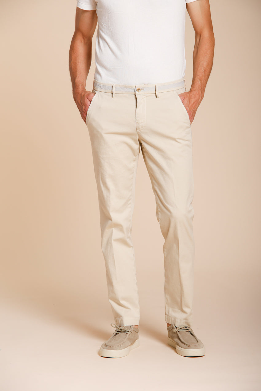 Torino University Herren Chino Hose aus Stretch-Satin slim fit