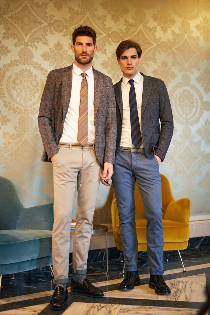 Torino Elegance Herren-Chinohose aus Stretch-Baumwolle Modal mit slim fit Schnitt