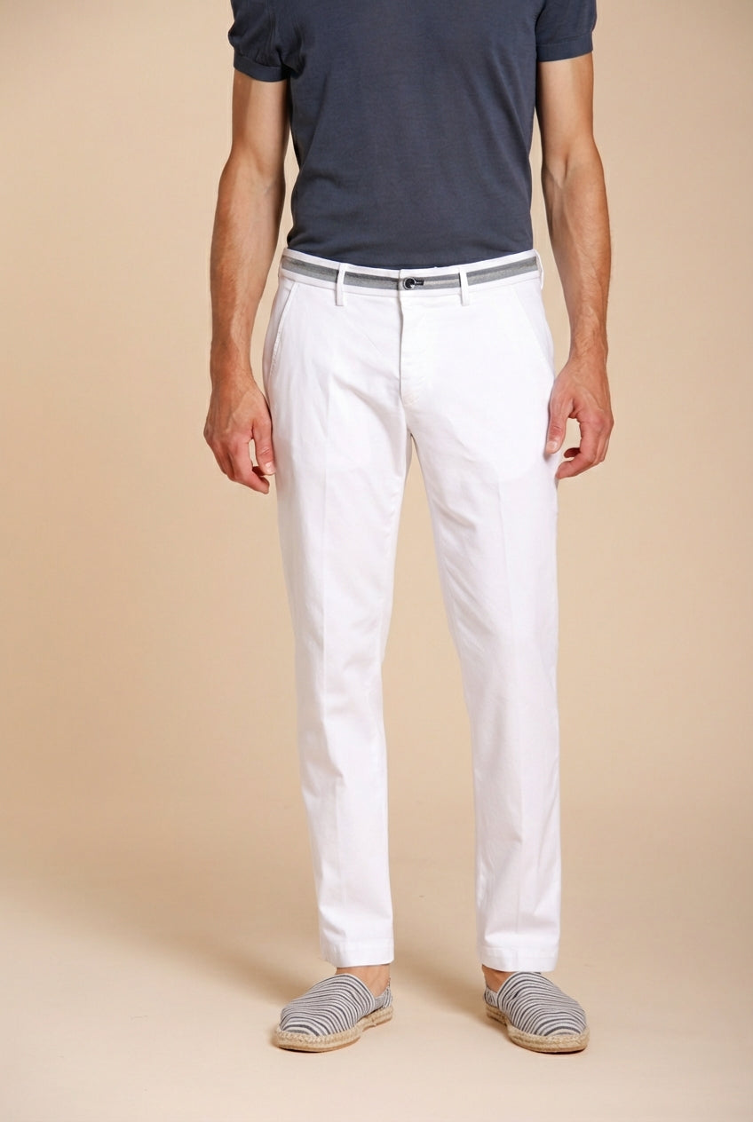 Torino Elegance Herren Chino Hose aus feiner Tricotine aus Baumwolle und Lyocell slim fit