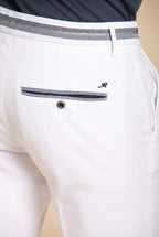 Torino Elegance Herren Chino Hose aus feiner Tricotine aus Baumwolle und Lyocell slim fit