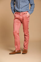 Torino pantalone chino uomo in twill di cotone e lino slim fit