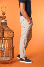 Torino Herren-Chinohose aus Baumwoll-Leinen-Twill Slim Fit