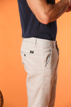 Torino Herren-Chinohose aus Baumwoll-Leinen-Twill Slim Fit