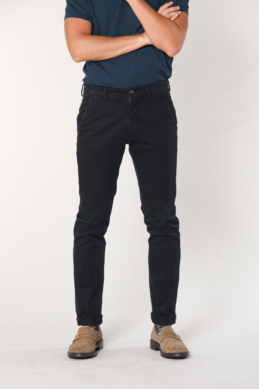Torino Style pantalone chino uomo in gabardina slim fit ①
