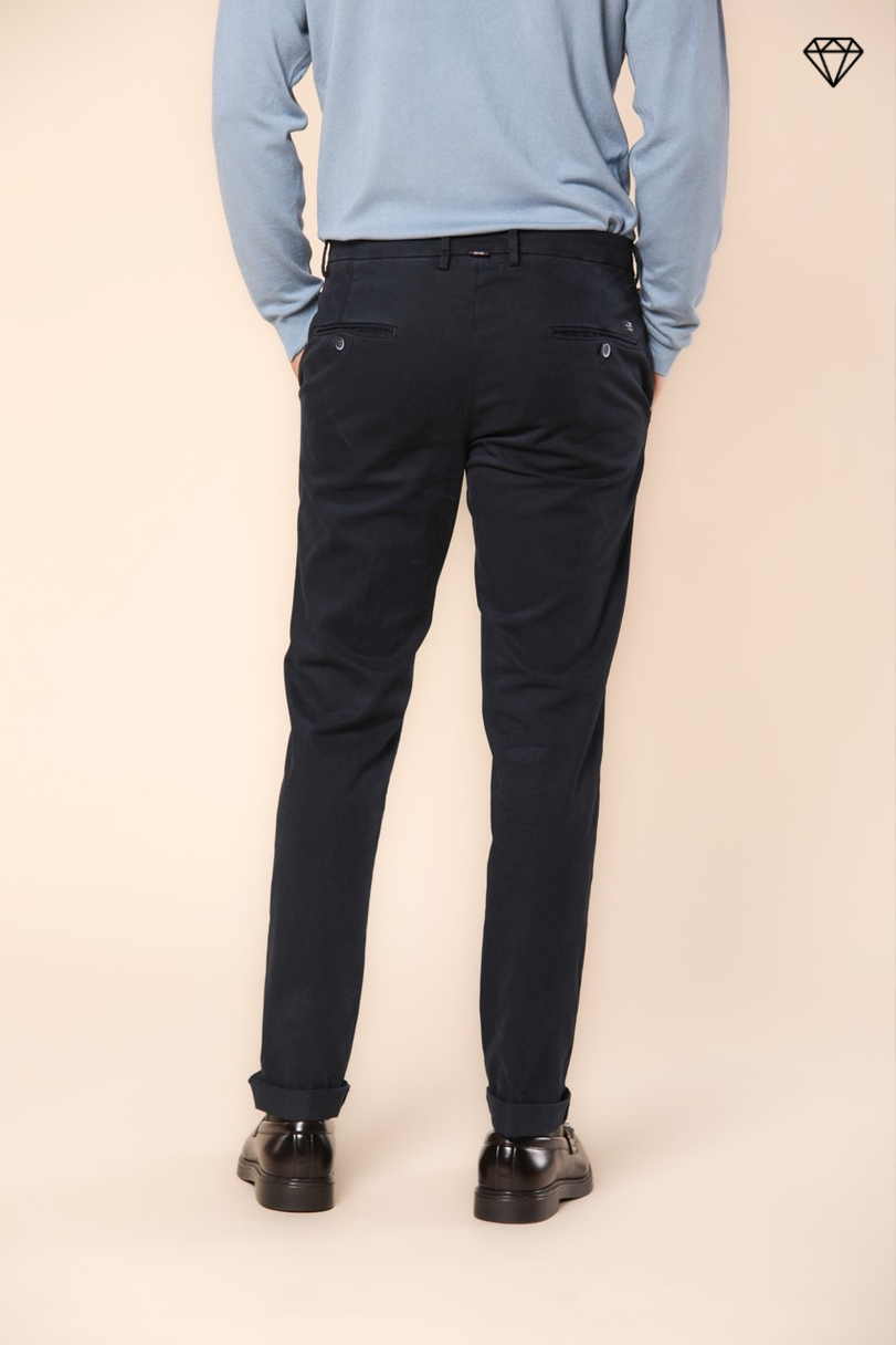 Torino pantalone chino uomo in gabardina slim fit ①