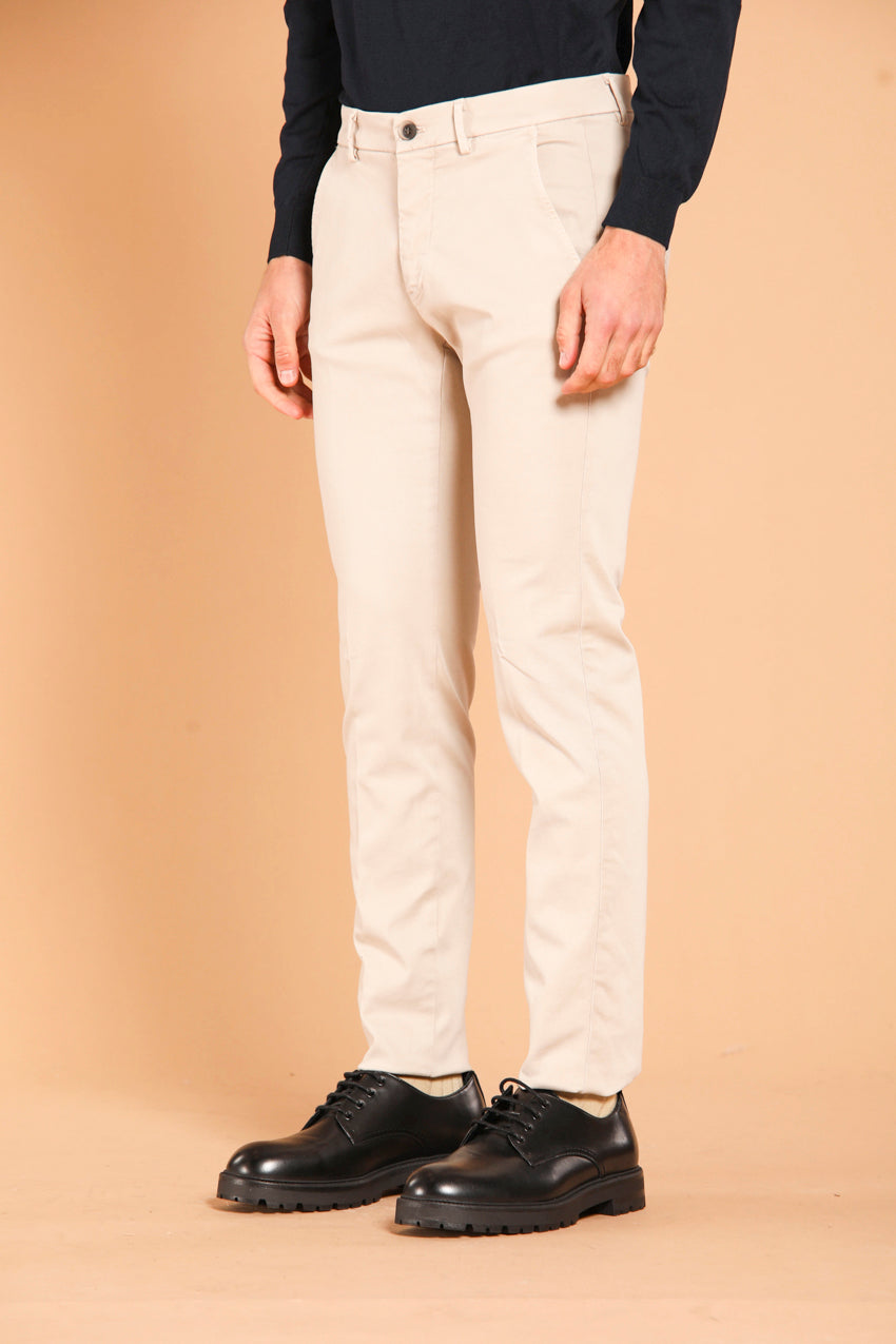 Torino pantalone chino uomo in gabardina slim fit