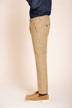 Torino Herren Chinohose Glencheck-Muster mit dunklem Garn slim fit