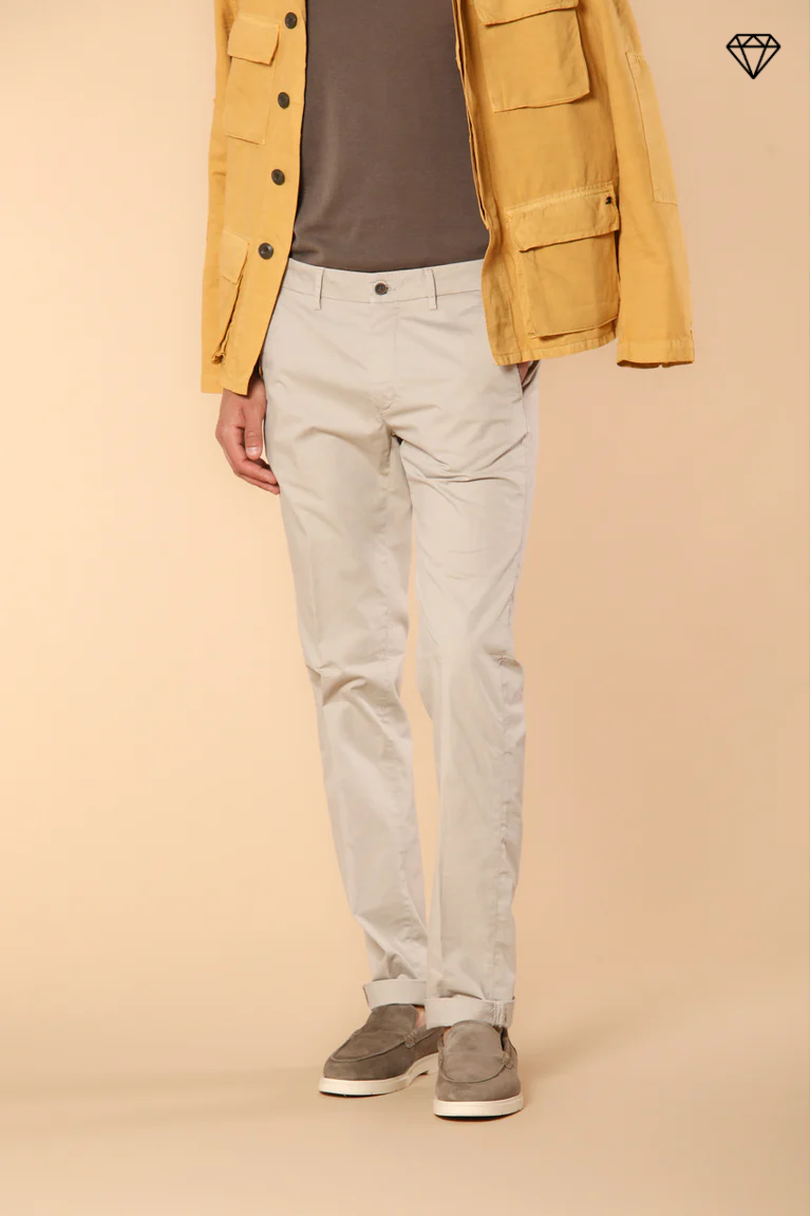 Torino Herren Chino Hose aus leichtem Baumwoll- und Lyocell-Tricot