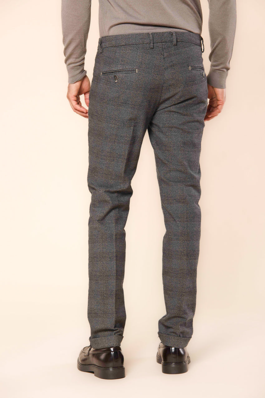 Torino Herren Chino-Hose aus Stretch-Baumwolle mit schattiertem Rahmenmuster Slim Fit