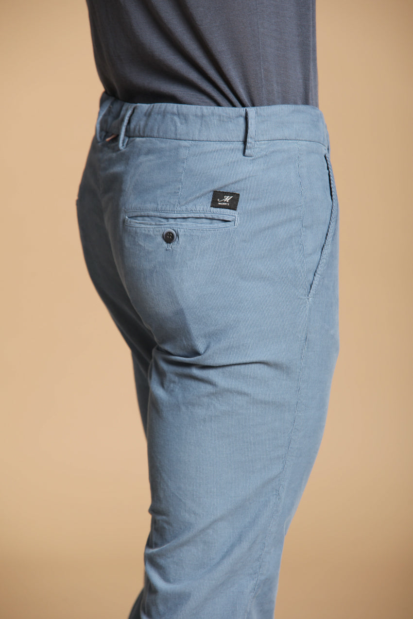Torino Herren Chino Hose im sartorialen Stil aus leichtem Velours Slim Fit