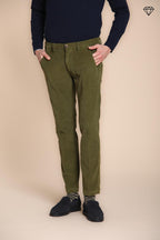 Foto 1 Torino pantalone chino uomo in velluto 1500 righe slim fit  ①