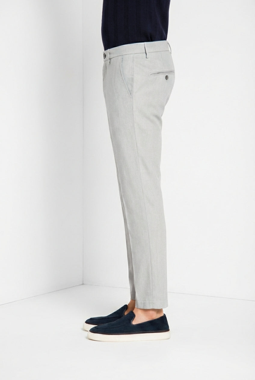Milano Hose Chino Herren aus Fischgrat extra slim fit