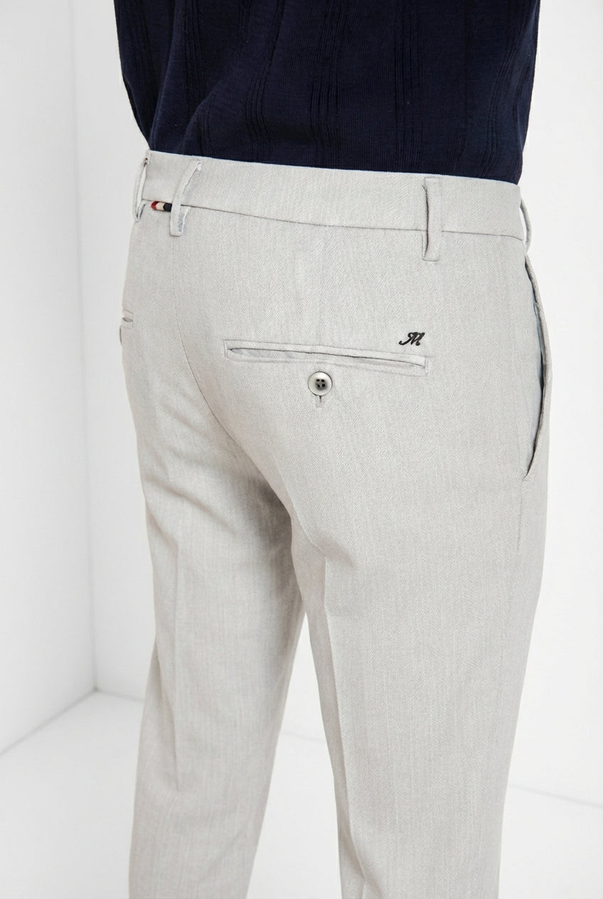 Milano Hose Chino Herren aus Fischgrat extra slim fit