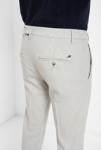 Milano Hose Chino Herren aus Fischgrat extra slim fit