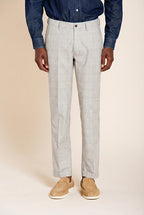 Torino Herren Chinohose Glencheck-Muster mit dunklem Garn slim fit