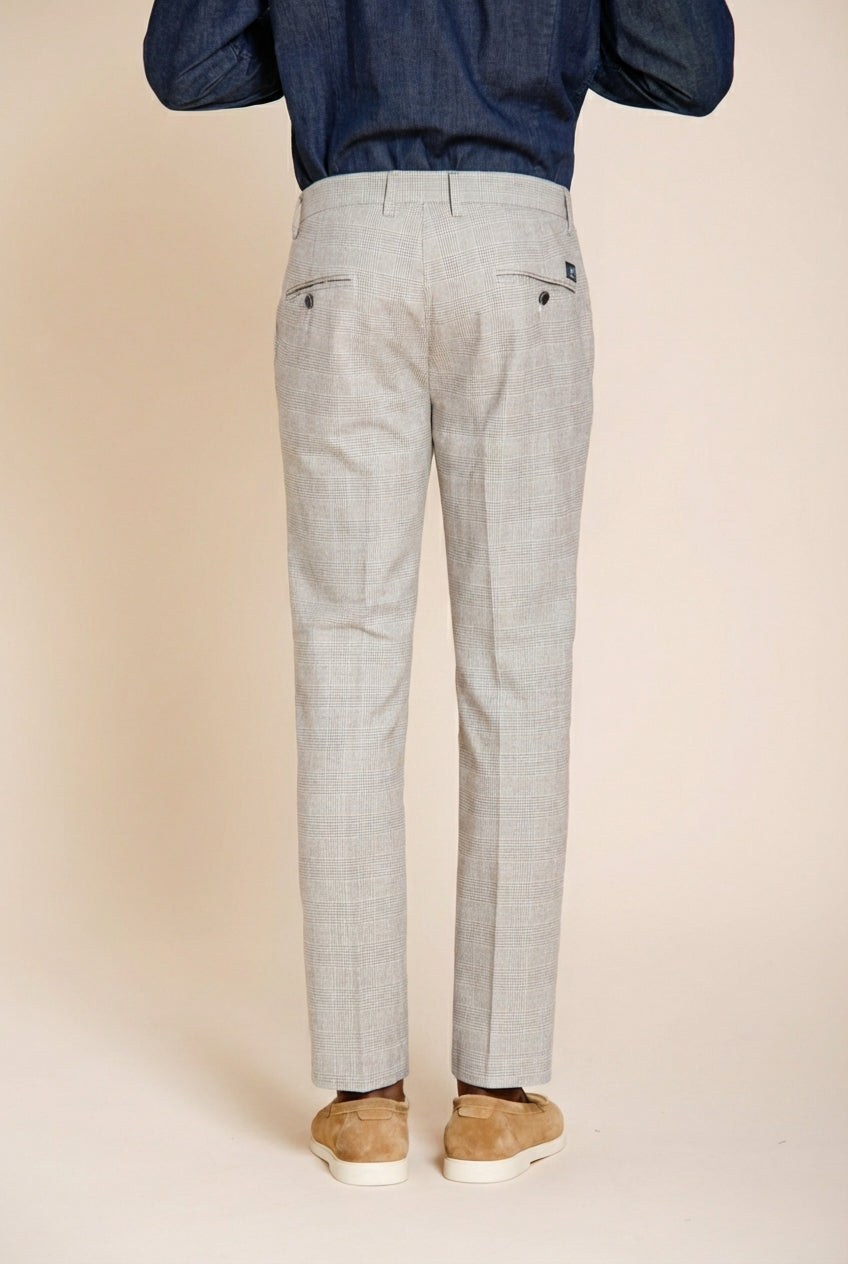 Torino Herren Chinohose Glencheck-Muster mit dunklem Garn slim fit