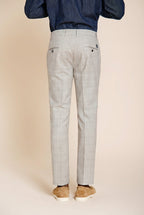 Torino Herren Chinohose Glencheck-Muster mit dunklem Garn slim fit