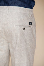 Torino Herren Chinohose Glencheck-Muster mit dunklem Garn slim fit