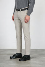 Torino pantalone chino uomo in velluto 1000 righe slim fit ①