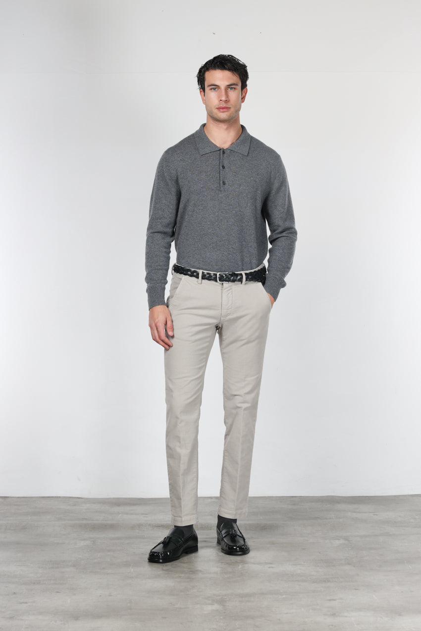 Torino pantalone chino uomo in velluto 1000 righe slim fit ①