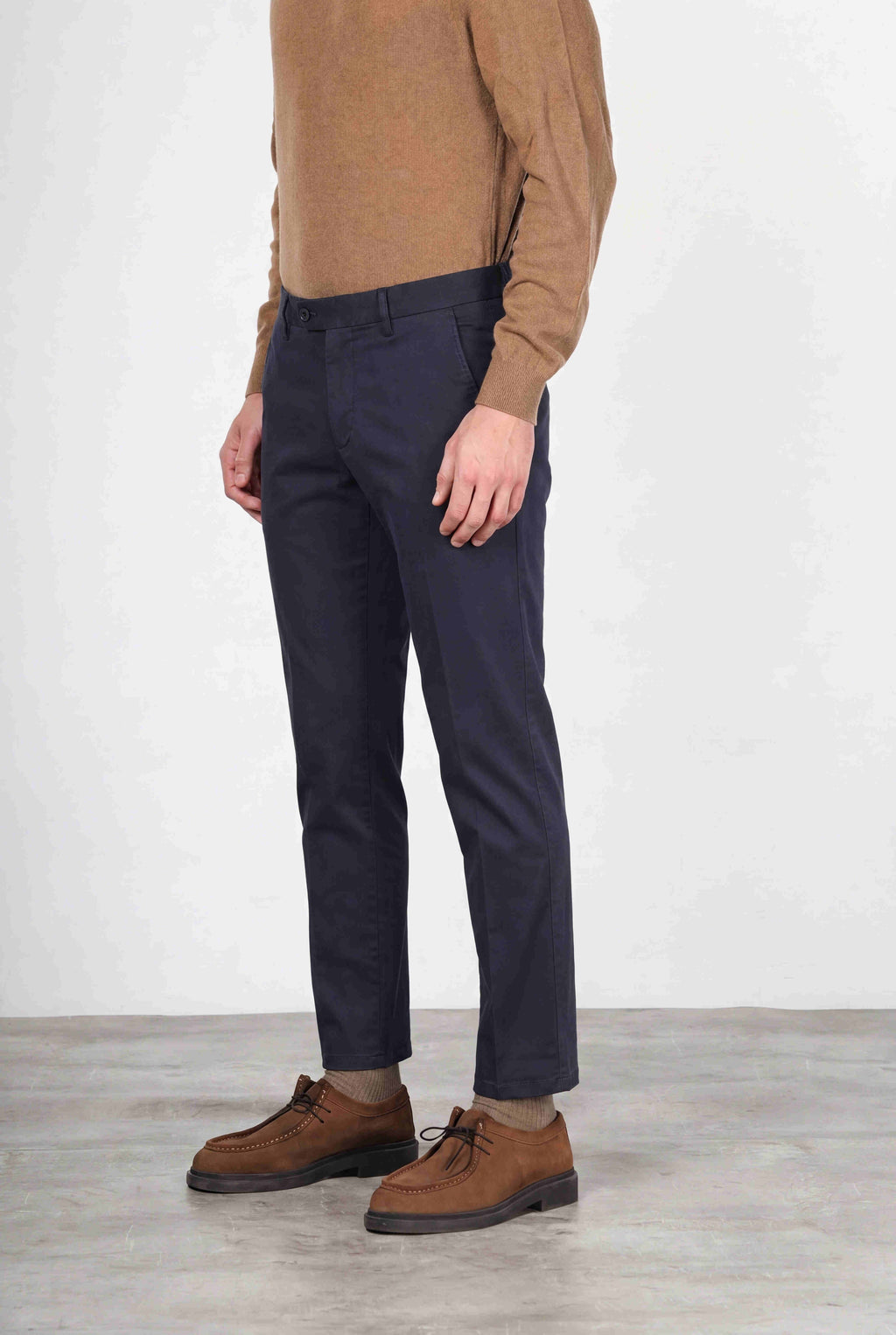 Torino Flex pantalone chino uomo in raso slim fit ①