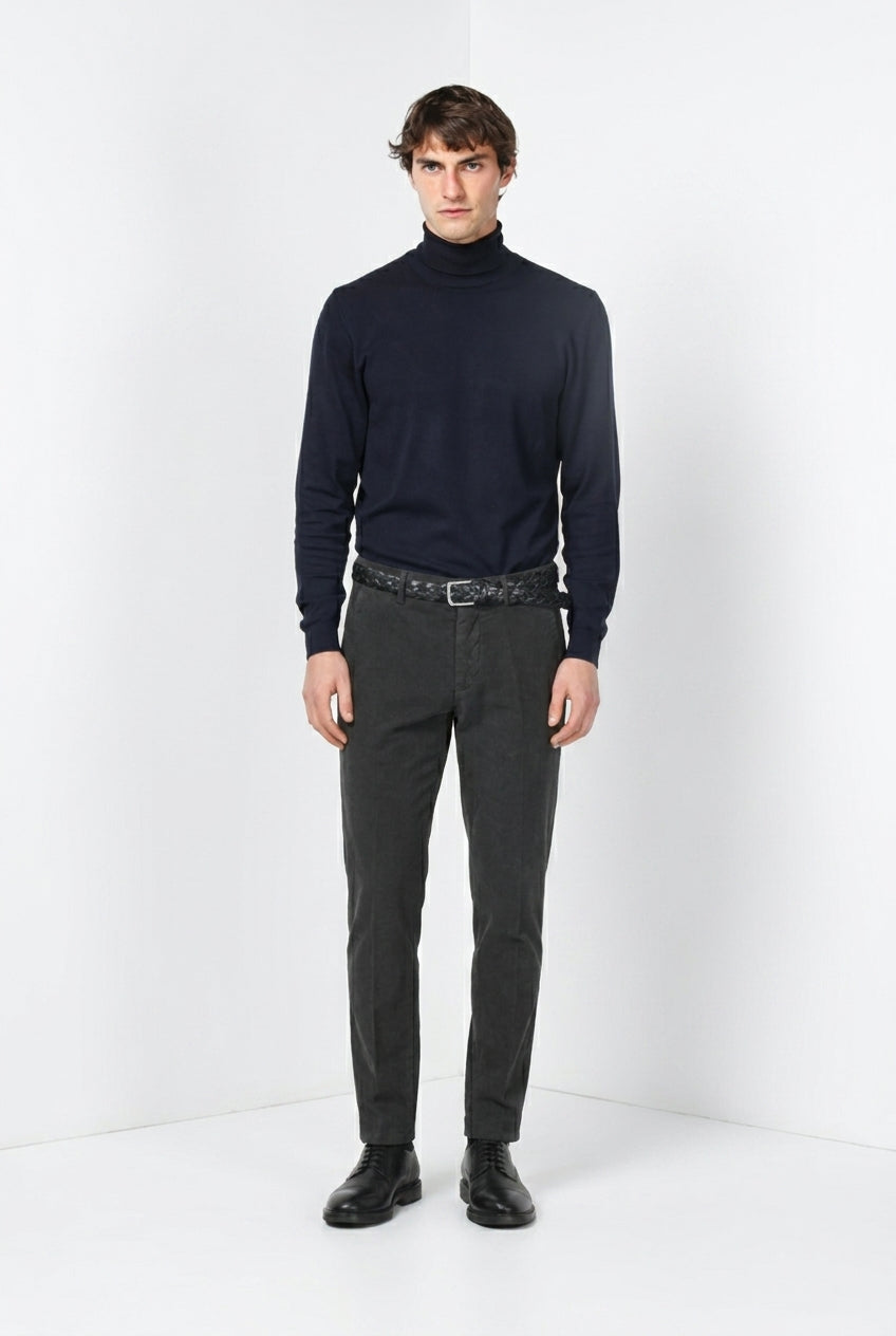 Torino pantalone chino uomo in velluto 1000 righe slim fit ①