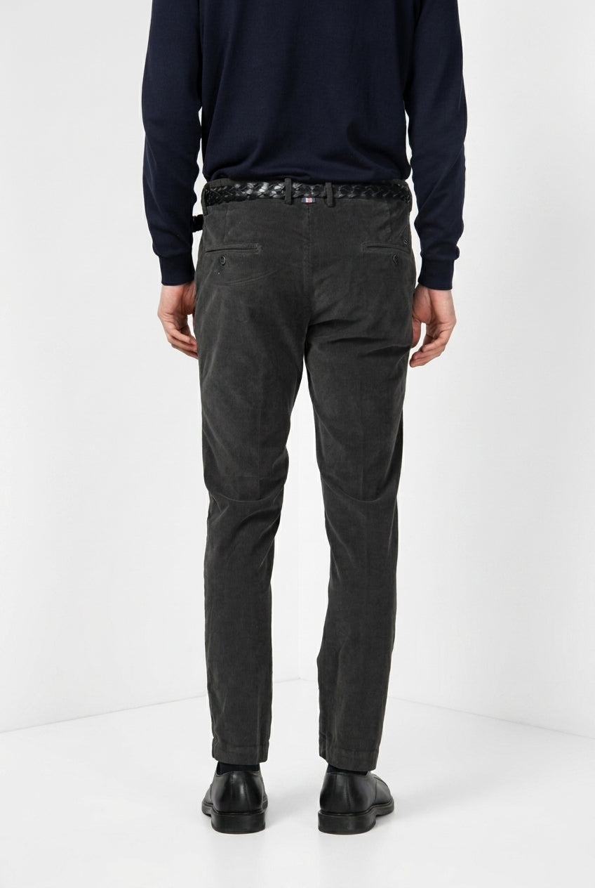 Torino pantalone chino uomo in velluto 1000 righe slim fit ①
