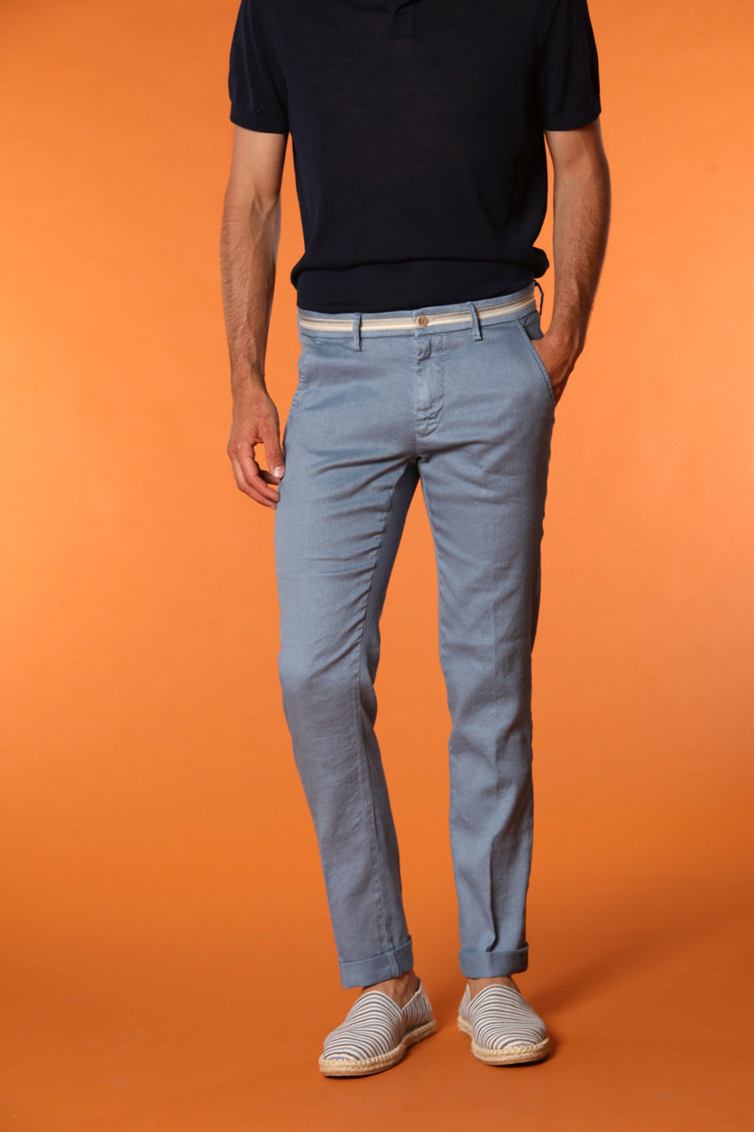 Torino Oxford Herren-Chinohose aus Leinen-Baumwoll-Twill Slim Fit