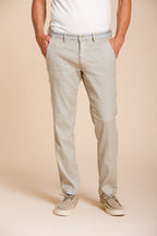 Torino Oxford Hose Chino Herren aus Twill aus Leinen und Baumwolle slim fit