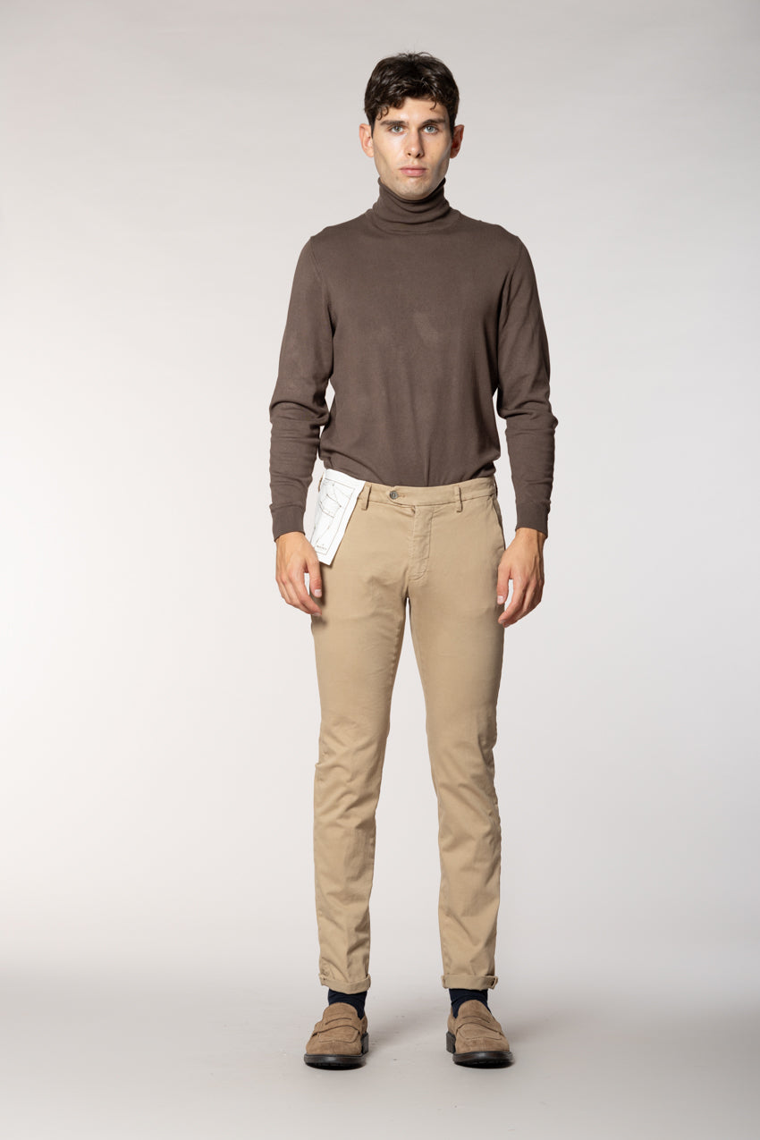 Torino Flex pantalone chino uomo in raso slim fit