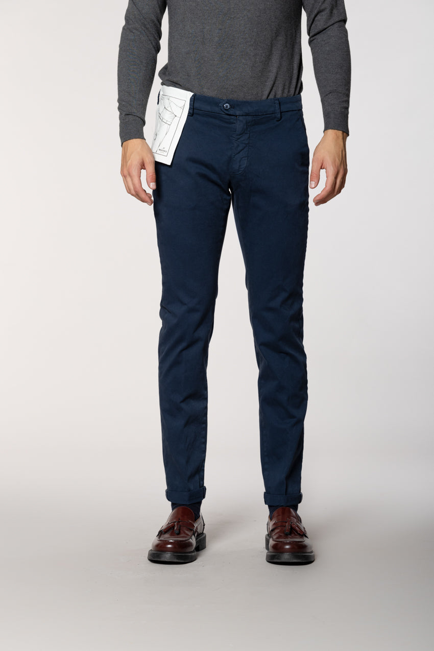 Torino Flex pantalone chino uomo in raso slim fit