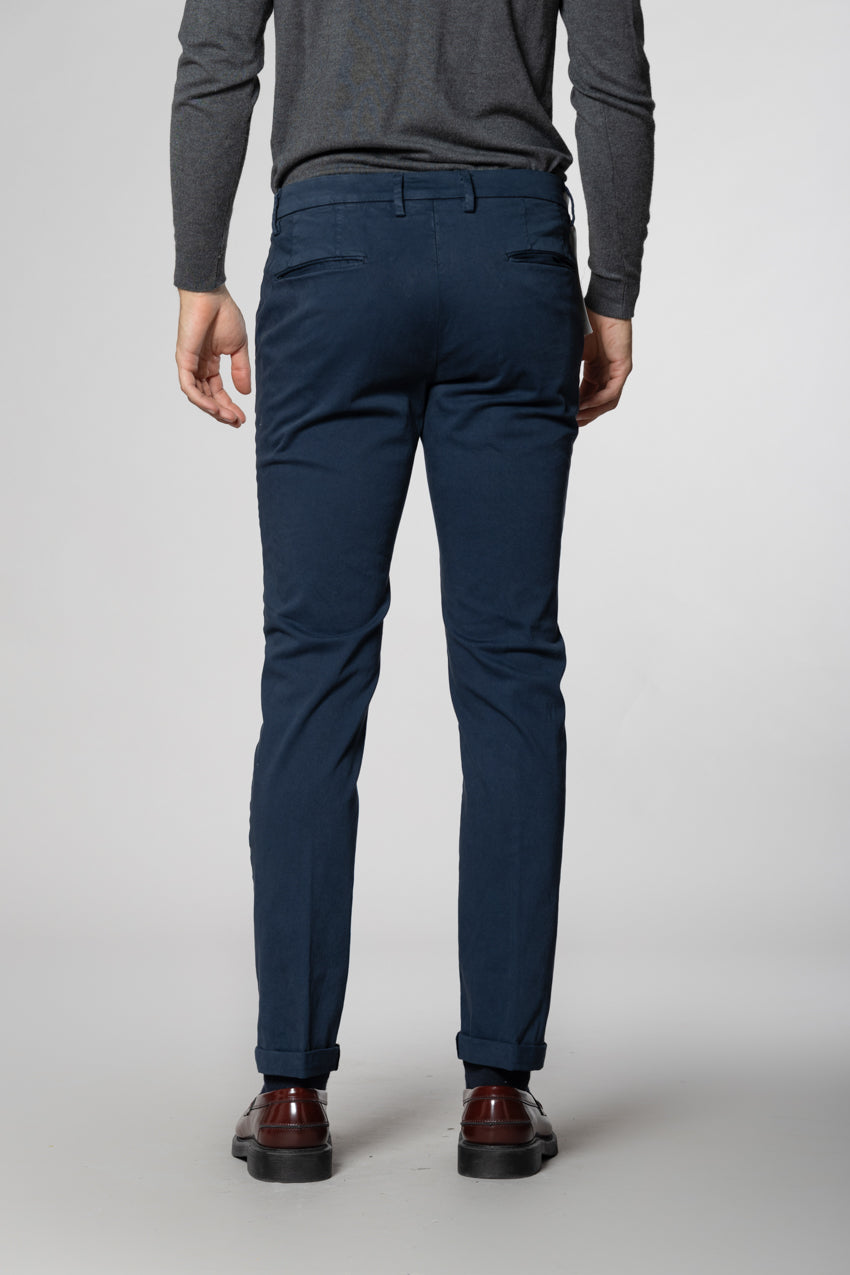 Torino Flex pantalone chino uomo in raso slim fit