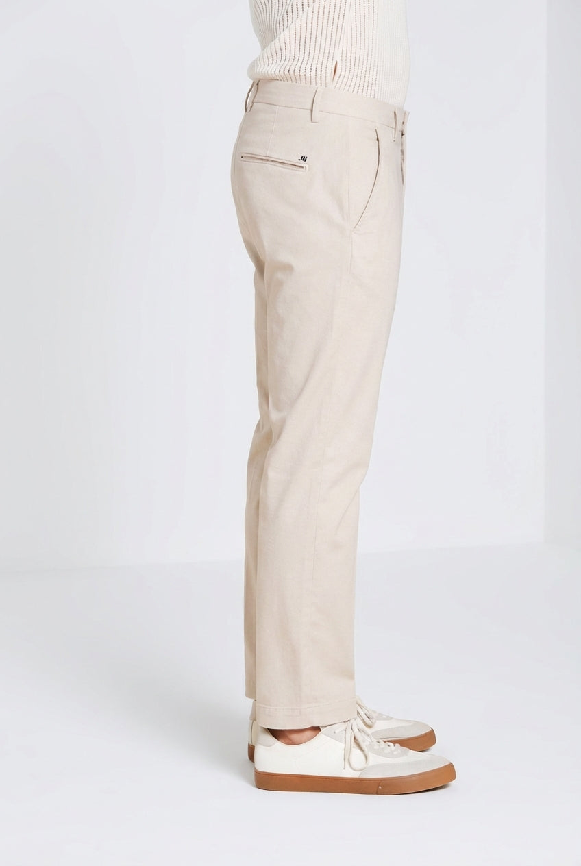 Torino Flex pantalone chino uomo in gabardina stretch slim fit ①