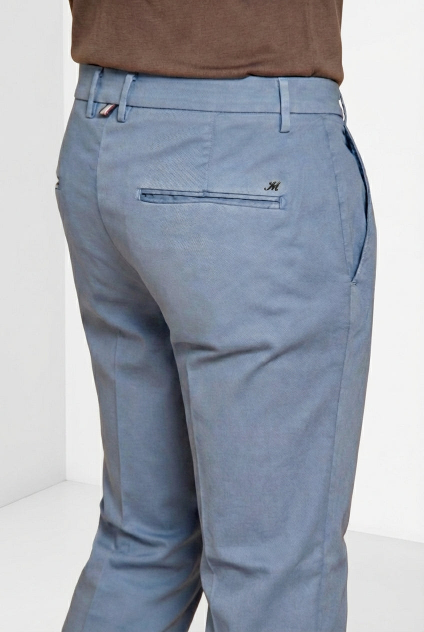Torino Flex pantalone chino uomo in gabardina stretch slim fit ①
