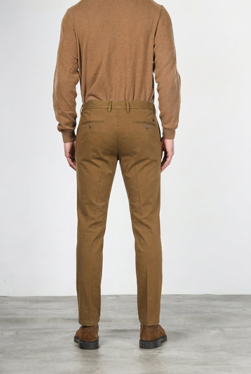 Torino Flex pantalone chino uomo in raso slim fit ①